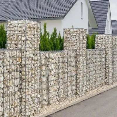2.7mm 세포 크기 8x10cm 길쌈된 Gabion 메시를 가진 직류 전기를 통한 Gabion 바구니 크기 2x1x1m 1.5x1x1m